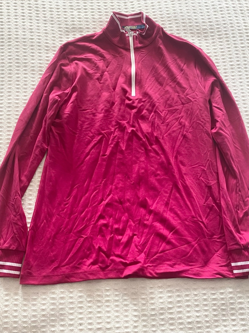 Polo Golf Women’s Magenta Quarter-Zip Pullover large